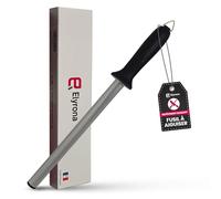 Elyrona - Fusil a aiguiser diamant professionnel 25 cm - aiguiseur couteaux pro - affuteur de couteaux plus efficace que pierre a aiguiser - fusil diamant compatible tous couteaux de cuisine