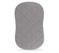 Ely's & ‿Co. Drap-housse matelassé en jersey de coton imperméable pour bassinet et matelas avec protection contre la chaleur Gris