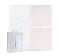 Ely's & Co. Lot de 2 housses de matelas à langer - 100 % jersey de coton - Tulipe rose et rayures