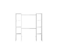 Concept Usine – Dressing Elysée blanc, 6 étagères, 2 penderies – 180 x 40 x 180 cm
