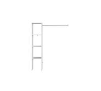 Elysée - Dressing blanc avec étagères et penderie : 138 x 40 x 180 cm