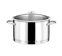 CUISINOX - Elysée - Faitout 24 cm tout inox avec couvercle universel - 5L - Fond encapsulé - Compatible tous feux dont induction - Acier Inoxydable 18/1 - Finition miroir - Poignée Fixe