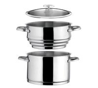 Elysée - Faitout inox 24 cm avec couvercle et cuit vapeur universel