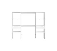 Elysee grand dressing blanc avec 2 penderies, 6 étagères et 2 tiroirs