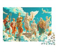 Elysium,Le paradis 1000 Pièces Puzzle Adultes Les dieux grecs Lumineux De Jeu Coloré Puzzle Aide À La Relaxation Cadeau Unique Classiques Décor À La Maison Challenge Puzzle 1000pcs (75x50cm)