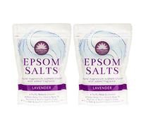 Elysium Spa Epsom Lot de 2 sels de bain en sulfate de magnésium naturel Lavande 450 g