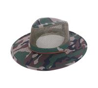 Elysiumland Homme Camouflage Extérieur Safari Chapeau Avec Maille Couronne