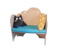 ELYSTA Berceau cododo en bois convertible en banc - Nuage - EBCDV