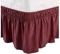 ELYSYSRL Cantonnière Jupe de lit Valance 99x190/138x190/153x203/180x200 Cache-sommiers Blanc Étanche À La Poussière Trois Côtés Drap de Plissée Élastique Jupe Lit (Color : #8, Size : 180x200+38cm)