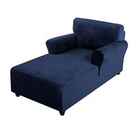 ELYSYSRL Housse de Chaise Longue Extensible, Housse Méridienne Douce Moderne pour Salon Chambre à Coucher Intérieure Fauteuil Inclinable Protecteur Lavable en Machine (Color : #18)