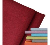 ELYSYSRL Housse de Coussin D'assise, Housse de Rechange en Lin, Lavable pour Chaise, Banc, Camping Jardin comme Coussin d'assise, Couvre-siège, avec Fermeture éclair(Burgundy,150x45x5cm)