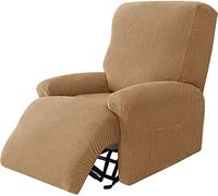 ELYSYSRL Housse De Fauteuil Relax Extensible 4 -Pièces, Doux Antidérapante avec Poche Latérale Housse Fauteuil Relax Electrique,1 Places Imprimées Spandex Housse De Canapé Fauteuil Protege Lavable