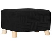 ELYSYSRL Housse de Pouf Carré 68-80 Extensible Housses de Repose-Pieds Rectangle 73-190cm en Doux pour protéger Le Repose-Pieds avec Fond élastique(Noir,L 68-80CMx W 68-80CM)