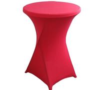 ELYSYSRL Housse de Table Ronde Extensible, Ø 60-80 cm Blanc Housse Mange Debout pour Mariage Hôtel Restaurant Table de Brasserie Haute de Bistrot Jardin Restaurent Bar (Color : #19, Size : 80x110CM)