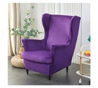 ELYSYSRL Velours Housse de Fauteuil à Oreilles Elastique, 2 Pièces Housse de Fauteuil d'oreille Extensible Housse de Fauteuil Antidérapant Housse pour Fauteuil Amovible Lavable (Color : #15)