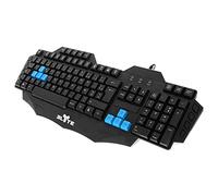 Elyte Blackbird - Clavier Gaming - Semi-mécanique à Membrane - Macros Programmables - Compatible PC, Mac - Noir et Bleu