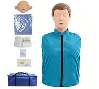 ELZEM Mannequin d'entraînement à la CPR, Adulte Demi-Corps Mannequin de Réanimation avec Simulation des Voies Respiratoires et Sacs Remplaçables pour Formation Médicale A