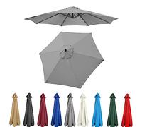 ELZEM Tissu De Rechange pour Parasol, pour 3.0m/2.7m/2.0m 6 Baleines/8 Baleines, Toile De Rechange pour Parasol Octogonal Bâche, 9 Couleurs Disponibles(Color:D,Size:6ribs 10ft/3M)
