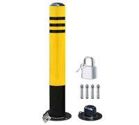 ELzEy Barrière de Stationnement Borne de verrouillage d'espace de stationnement de voiture, poteau de barrière de stationnement de voiture amovible avec cadenas hauteur de 500mm pour Parking Entrée De