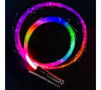 ELzEy Fouet à Fibre Optique Fouet à Fiber Optique LED avec 7 Couleurs, Lampe d'ambiance Fluorescente, Fouet Optique portatif Dansant pour Spectacle fête EDM Festival de Musique