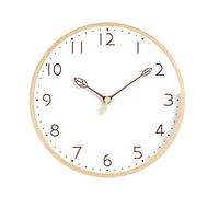 ELzEy Horloge Murale Salon créativité Horloge Horloge Maison muette Horloge électronique(Natural Wood Color-A,(8 inches))