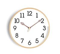 ELzEy Horloge Murale Salon créativité Horloge Horloge Maison muette Horloge électronique(Natural Wood Color-B,(14 inches))