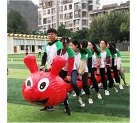 ELzEy Jeux gonflables Rouges for pelouse - Équipement de renforcement d'équipe et Connexion Sociale(4 Seats)
