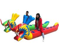 ELzEy Lot de 2 Jeux gonflables for pelouse - Jouets de Sport multijoueurs for fêtes de Carnaval en Plein air(7 Seats)