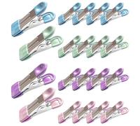 elzle 20 Pièces Pince à Linge INOX,Pinces Métalliques pour Vêtements Multicolore Acier Inoxydable,Pince a Linge Solide,pour Photos,Vêtements,Scellage Alimentaire(Multicolore)