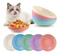 elzle 5 Pièces Gamelles pour Chat, Larges et Peu Profondes pour soulager la Fatigue des Moustaches, Chat pour Nourriture et Eau pour Chatons