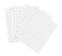 elzle 540 Paires Scratch Autocollant Rond,10 mm Scratch Autocollant Double Face,Pastille Scracht Adhesif,Autocollantes Hook & Loop Pastille Adhesive,pour DIY,Papier,Tapis,Nappes,Artisanat etc(Blanche)