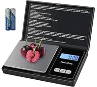 elzle Balance de Cuisine 500g/0.01g, Électronique de Haute Précision avec avec Affichage LCD, Acier Inoxydable pour Pâtisserie, Cuisine, Café, Médicaments, Bijoux (2 piles ordinaires)