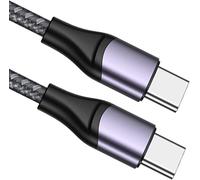 elzle Câble USB C,2 M 65W Câble USB C Charge Rapide,Cable USB Type C,pour iPhone 17 16 15, MacBook,MacBook Pro,ChromeBook Pixel,iPad Pro 2021/2020/2018,Samsung Galaxy S21/S20,Huawei P30 ecc,Nylon