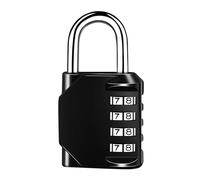 elzle Cadenas à Code 4 Chiffres, Serrure Combinée Résistant Aux Intempéries Cadenas à Combinaison pour Casier Portails d'École Salles de Sport Armoires Portes Boîtes à Outils