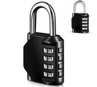elzle Cadenas de casier avec code à 4 chiffres, cadenas à combinaison sans clé pour école, salle de sport, armoires, portes, portes
