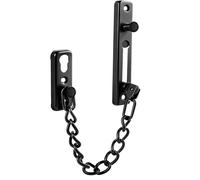elzle Chaîne de Sécurité pour Porte avec Mécanisme à Ressort, 4 Vis pour Installation Facile, Chaîne de Sûreté Robuste pour Plus de Sécurité à la Maison, à l'Hôtel et en Appartement (Noir)