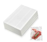 elzle Lot de 100 sacs d'emballage sous vide extra épais pour la congélation, sous vide et la préparation des repas, sans BPA, 20 x 30 cm, motif en relief