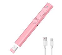 elzle Télécommande Présentation Sans Fil, Clicker PowerPoint Rechargeable avec Hyperlien & Contrôle Volume, Compatible Mac, PC, Ordinateurs Portables (Rose)