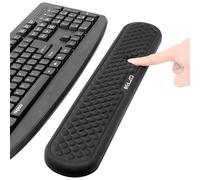 ELZO Clavier Repose-poignet Suppor tavec Points de Massage, Souple Mousse à mémoire, Ergonomique Conception pour, Pad de Clavier avec Anti-dérapant Coussin, Soulage Douleurs au poignet (Noir)