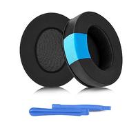 ELZO Coussinets de Rechange pour Audio-Technica ATH M50XBT M50X M40X,HyperX Cloud/Flight/Alpha/Stinger SteelSeries Arctis 7X/9X/Pro Coussinets de Rechange pour Casque Audio (Gel Refroidissant Noir)