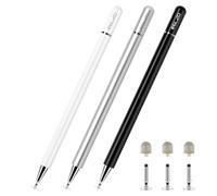 ELZO Stylo pour tablette 2 en 1 universel stylet pour écran tactile, stylet pour tablette 100 % compatible avec tous les écrans tactiles pour iPhone/iPad/Samsung/Lenovo/Microsoft/Blackview