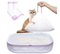 Elzrghs Lot de 30 sacs de litière pour chat avec cordon de serrage épais et étanche (94 x 33 cm)