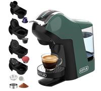 EM-308B Machine à café à capsules expresso 5 en 1 19 bars pour Nespresso/Dolce Gusto/Lavazza Mio/LOR et café moulu/ESE, petites machines à café à capsules automatiques