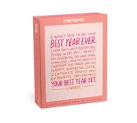 Em & Friends Cartes d'anniversaire illustrées « Best Year Yet » - Cartes de vœux d'anniversaire vierges à l'intérieur (boîte de 8 cartes de vœux vierges avec enveloppes)
