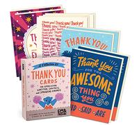 Em & Friends Cartes de remerciement - Cartes de remerciement, de gratitude et de propagation (boîte de 8 cartes assorties, 2 de chaque 4 styles)