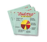 Em & Friends Lot de 20 serviettes de cocktail 12,7 x 12,7 cm, club de lecture