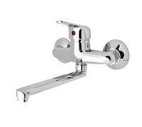 EM Mitigeur robinet mural série Tapy monocommande eau chaude froide chrome brillant évier cuisine évier