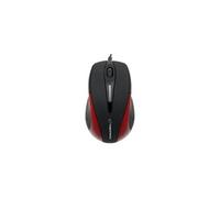 EM102R - Souris - optique - 3 boutons - filaire - USB - rouge