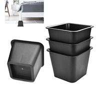 EMAGEREN Lot de 4 Rehausseur Pieds de Lit Rehausseurs de Meuble 9.5cm Pied de Meuble Bed Riser Heavy Duty Lève-Lits Risers rehausseurs Ronds pour lit, Canapé, Chaise ou Bureau, Protection du Plancher