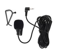 eMagTech 1 clip microphone GPS stéréo radio filaire voiture micro boucle type pâte avec microphone éponge noir 60 Hz - 15 kHz, 2,5 mm